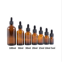 5ml 10ml 15ml 20ml 30ml 50ml 100ml Matte Amber Essential Oil Glass Bottles with Copper Dropper